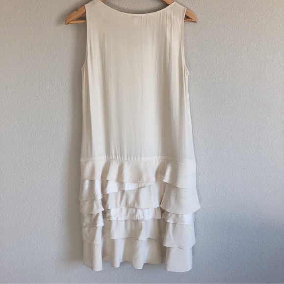 Garnet Hill Silk Sheath Dress Champagne Cream - Picture 4 of 14